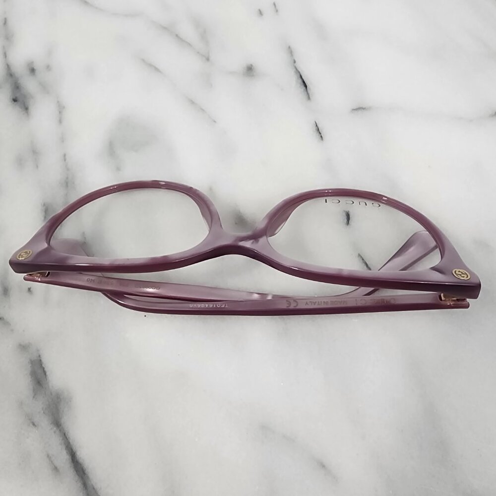 NWOT GUCCI Womens Pink Purple Pearl Eyeglass Frames GG00930 No Case - Picture 2 of 10